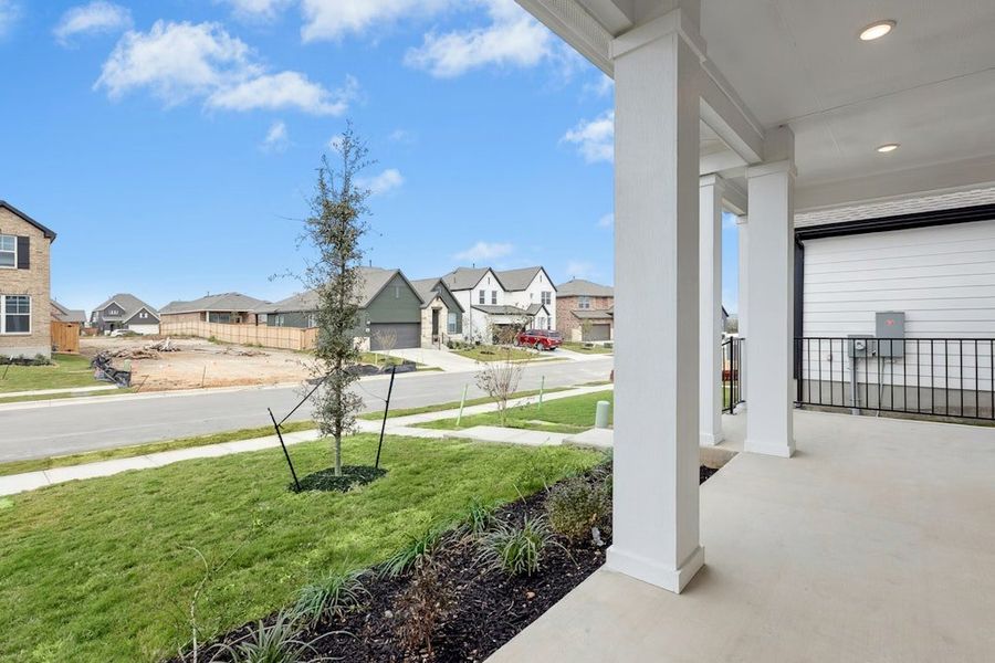 Exterior details and patio area of a home in Mayfair, New Braunfels (Image 4).
