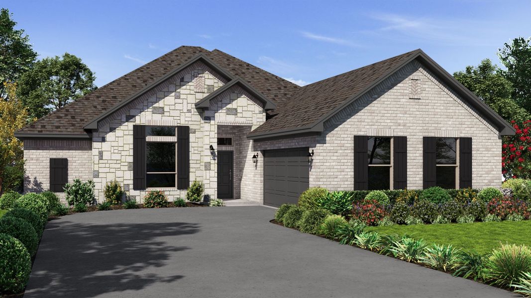 Front exterior of a home in the Lakeview Pointe community, located in Grand Prairie, TX (Image 12).