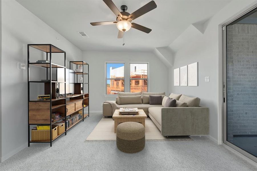 Furnished interior view inside a new home in Hillside at Las Colinas, Irving (Image 14). Furnished interior view inside a new home in Hillside at Las Colinas, Irving (Image 14).
