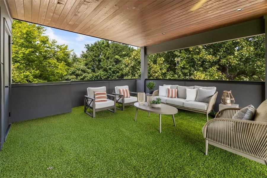 Exterior details and patio area of a home in , Atlanta (Image 30).
