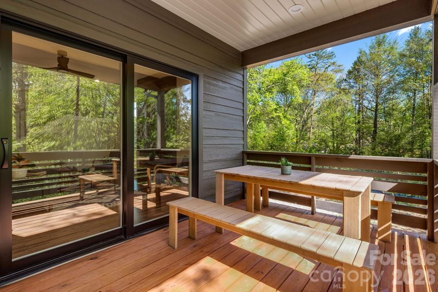 Exterior details and patio area of a home in , Black Mountain (Image 28).