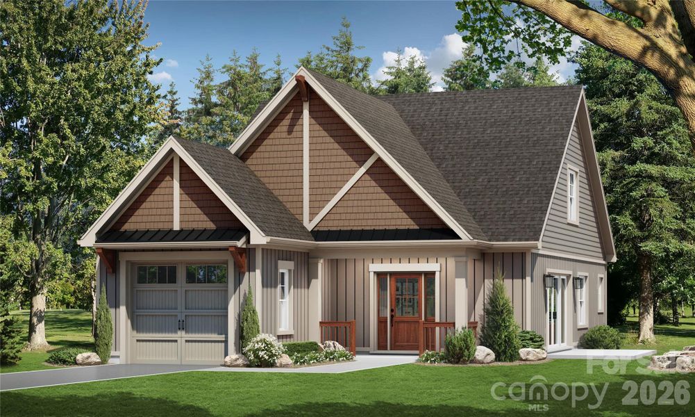 GlenLaurel Preserve Courtyard Collection Hawthorne Model (This rendered image is for illustrative purposes only. Plans as shown may differ and vary from actual plans. Builder reserves the right to change specifications and/or substitute brands with equal or like-kind value at any time. COPYRIGHT 2026 MOUNTAINSIDE HOMEBUILDERS, LLC.) GlenLaurel Preserve Courtyard Collection Hawthorne Model (This rendered image is for illustrative purposes only. Plans as shown may differ and vary from actual plans. Builder reserves the right to change specifications and/or substitute brands with equal or like-kind value at any time. COPYRIGHT 2026 MOUNTAINSIDE HOMEBUILDERS, LLC.)