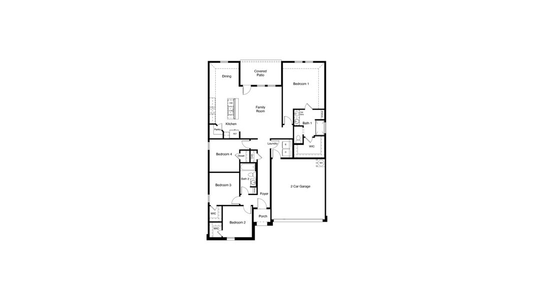2D floor plan layout for the Plan by D.R. Horton in Eagle Creek, Denton, TX (Image 3). 2D floor plan layout for the Plan by D.R. Horton in Eagle Creek, Denton, TX (Image 3).