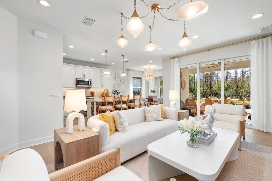 Representative furnished interior of a home built from the Camelia by GL Homes in Valencia Ridge (55+), Wesley Chapel (Image 7).