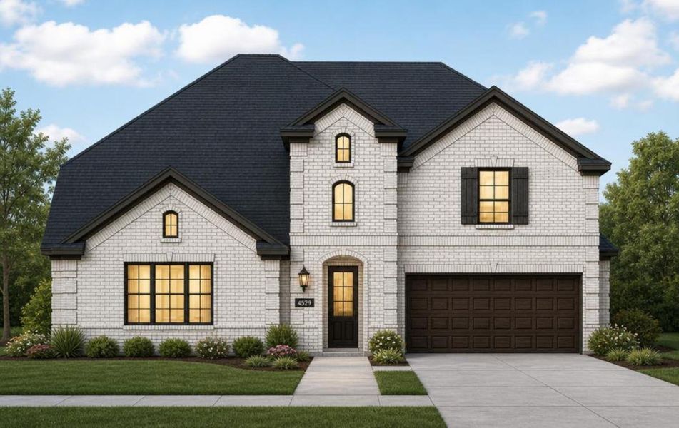 Representative exterior photo of a completed home built from the Grand Silverwood by Grand Homes in Monterra, Fate, TX (Image 23).