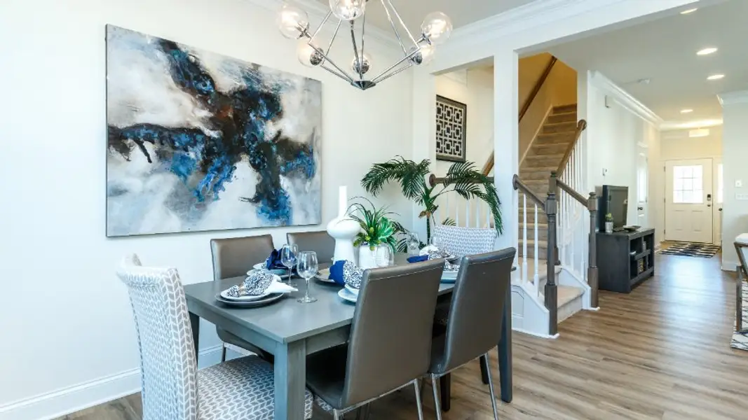 Furnished interior view inside a new home in Sidney Creek Townhomes, Zebulon (Image 4).