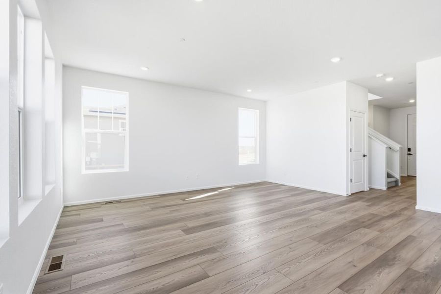 Spacious, unfurnished interior of a new home in The Nest Reserve at Canyon Creek, Erie (Image 15). Spacious, unfurnished interior of a new home in The Nest Reserve at Canyon Creek, Erie (Image 15).
