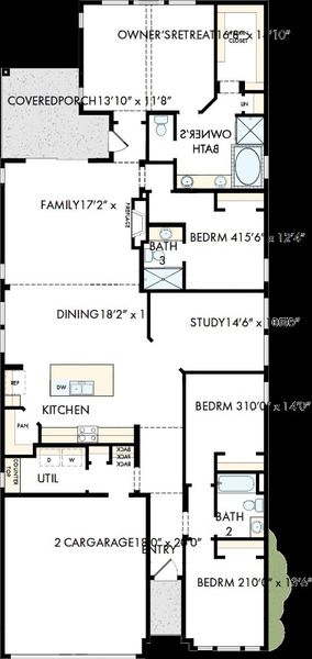 2D floor plan layout of this home in Elyson - Reserve Collection, Katy, TX (Image 5). 2D floor plan layout of this home in Elyson - Reserve Collection, Katy, TX (Image 5).