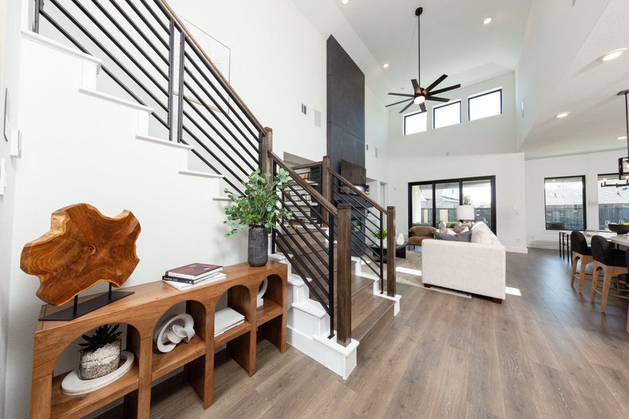 Representative furnished interior of a home built from the Huntsville by Beazer Homes in Bridgeland, Cypress (Image 6). Representative furnished interior of a home built from the Huntsville by Beazer Homes in Bridgeland, Cypress (Image 6).
