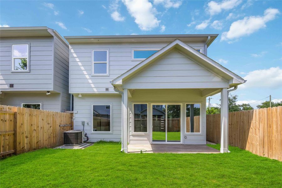 Exterior details and patio area of a home in , Houston (Image 4). Exterior details and patio area of a home in , Houston (Image 4).