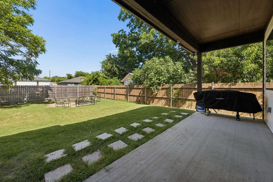 Exterior details and patio area of a home in , Dallas (Image 4). Exterior details and patio area of a home in , Dallas (Image 4).