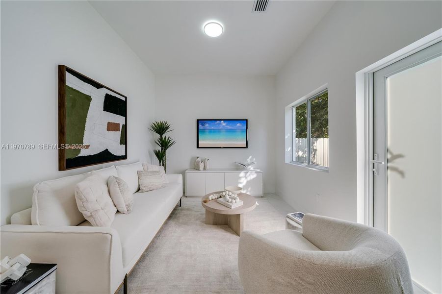 Furnished interior view inside a new home in , Miami (Image 10). Furnished interior view inside a new home in , Miami (Image 10).