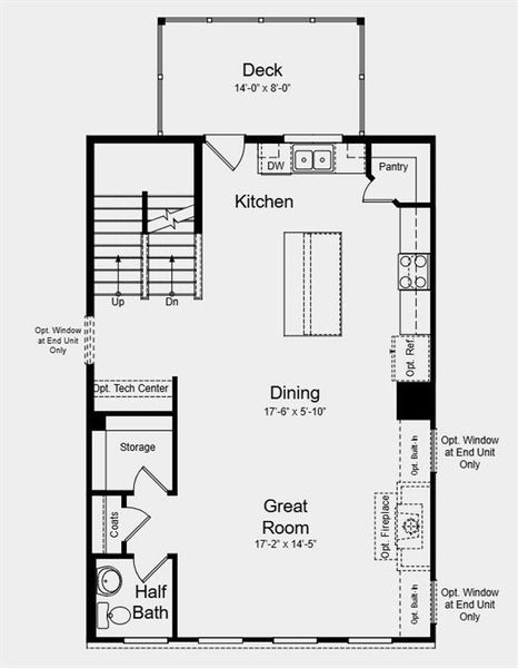 2D floor plan layout of this home in Rosewood Farm, Lawrenceville, GA (Image 4).