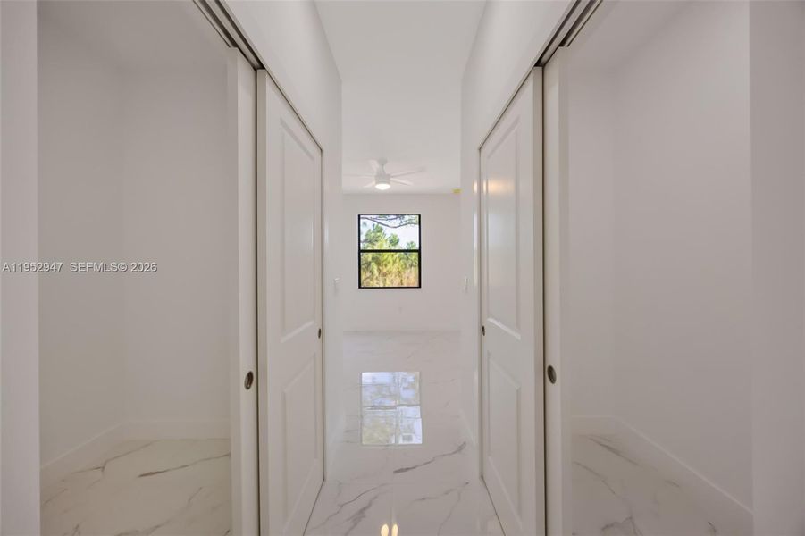 Double walk in closets