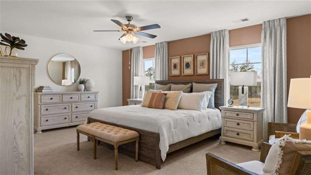 Furnished interior view inside a new home in Oakchase at Hampton, Hampton (Image 22).