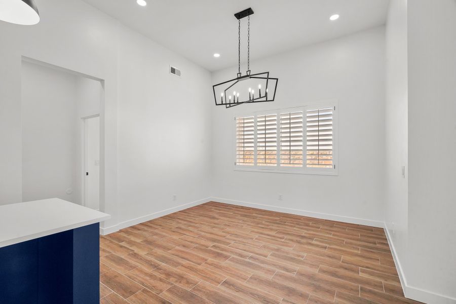 Representative unfurnished interior of a home built from the Torrey Pines 4BDR by LEH. Homes in Painted Sky, El Paso (Image 26). Representative unfurnished interior of a home built from the Torrey Pines 4BDR by LEH. Homes in Painted Sky, El Paso (Image 26).