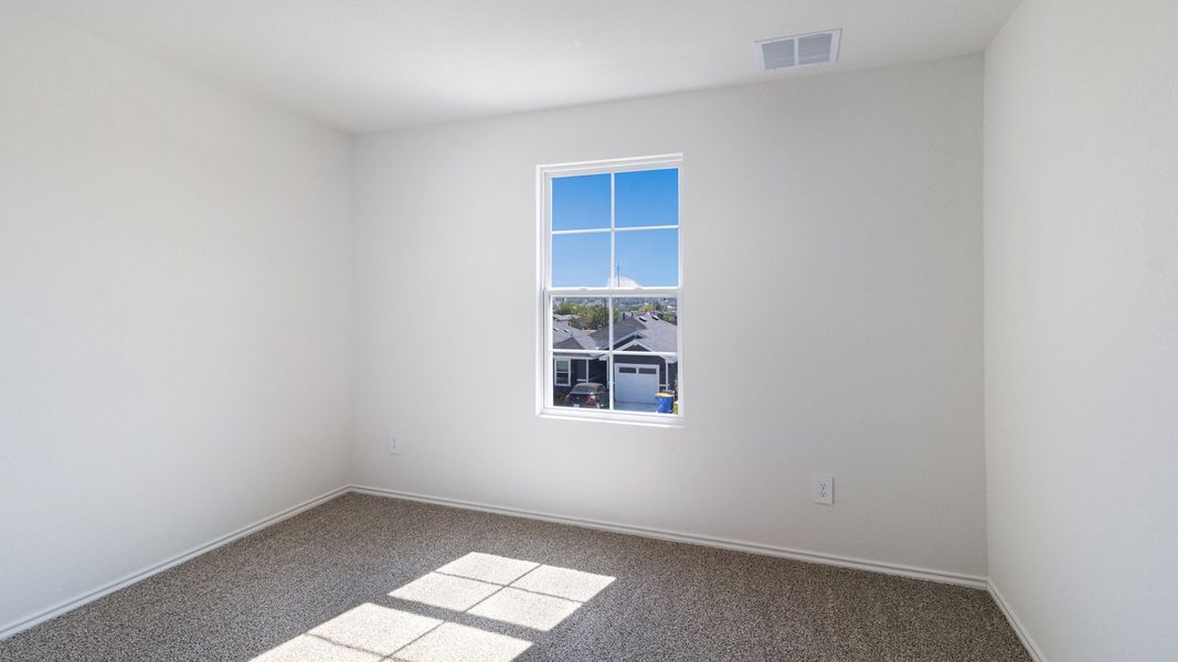 Representative unfurnished interior of a home built from the The Periwinkle by D.R. Horton in Marigold, Kyle (Image 13). Representative unfurnished interior of a home built from the The Periwinkle by D.R. Horton in Marigold, Kyle (Image 13).