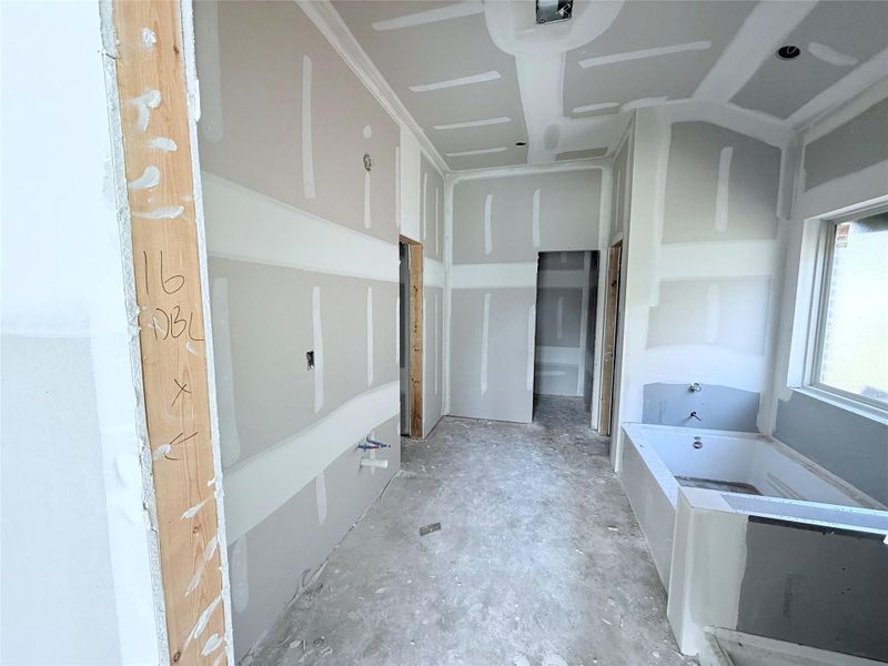 Primary bath with double sink vanity