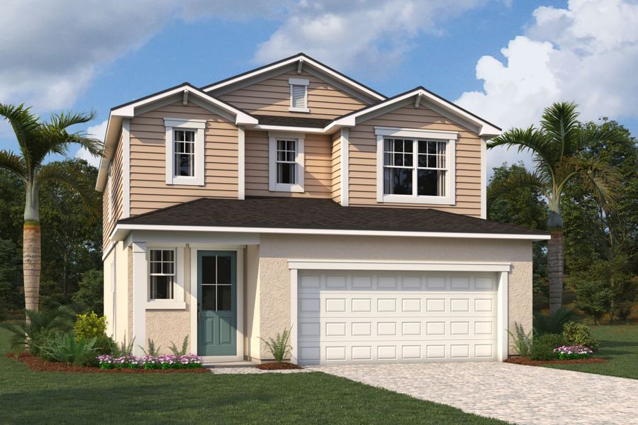 Representative exterior photo of a completed home built from the Woodruff by Mattamy Homes in Pasadena Ridge, Zephyrhills, FL (Image 18).