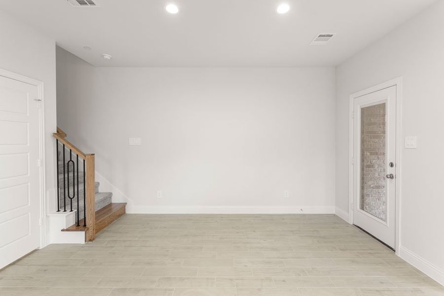 Front exterior of a new home in Sereno Oaks at Buckner Terrace, Dallas, TX, highlighting curb appeal (Image 13). Front exterior of a new home in Sereno Oaks at Buckner Terrace, Dallas, TX, highlighting curb appeal (Image 13).