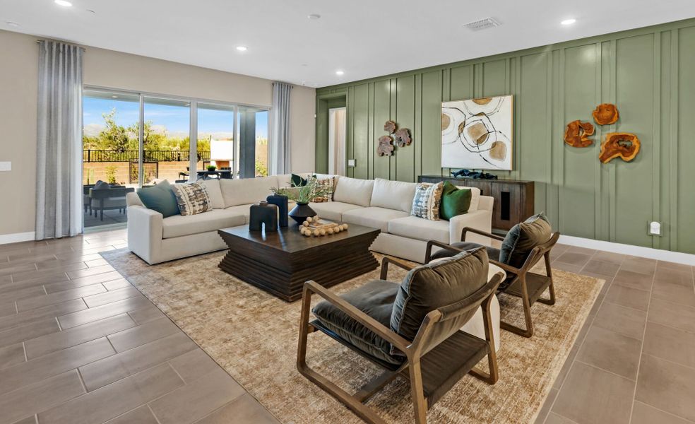 Representative furnished interior of a home built from the Hibiscus by Mattamy Homes in Tavira at Twin Peaks, Oro Valley (Image 9).