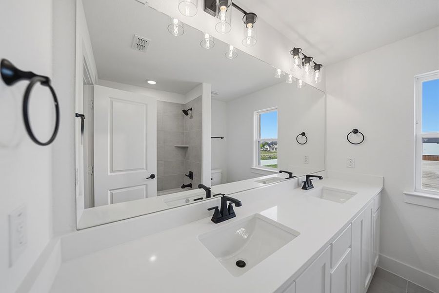 Furnished interior view inside a new home in Custer Ridge Estates, Allen (Image 14).
