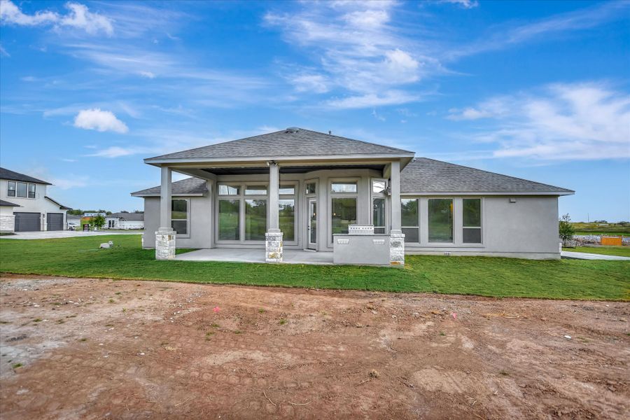 Representative exterior details of a home built from the Bandera II by Giddens Homes in Whispering Wind, Bertram (Image 42).