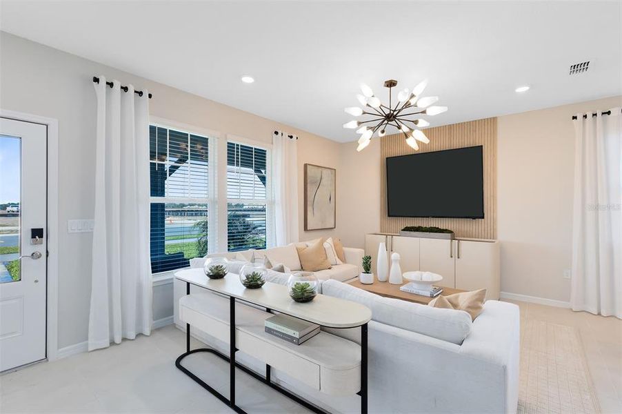 Furnished interior view inside a new home in Tohoqua, Kissimmee (Image 11).