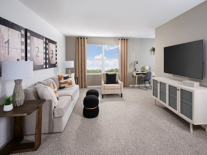 Loft in the Zion floorplan modeled at Bradbury Creek Loft in the Zion floorplan modeled at Bradbury Creek