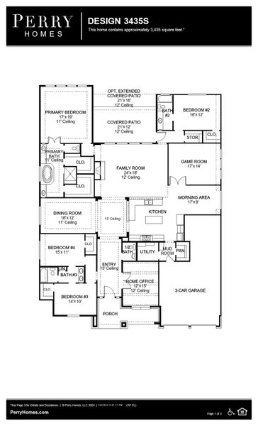 Floor Plan for 3435S