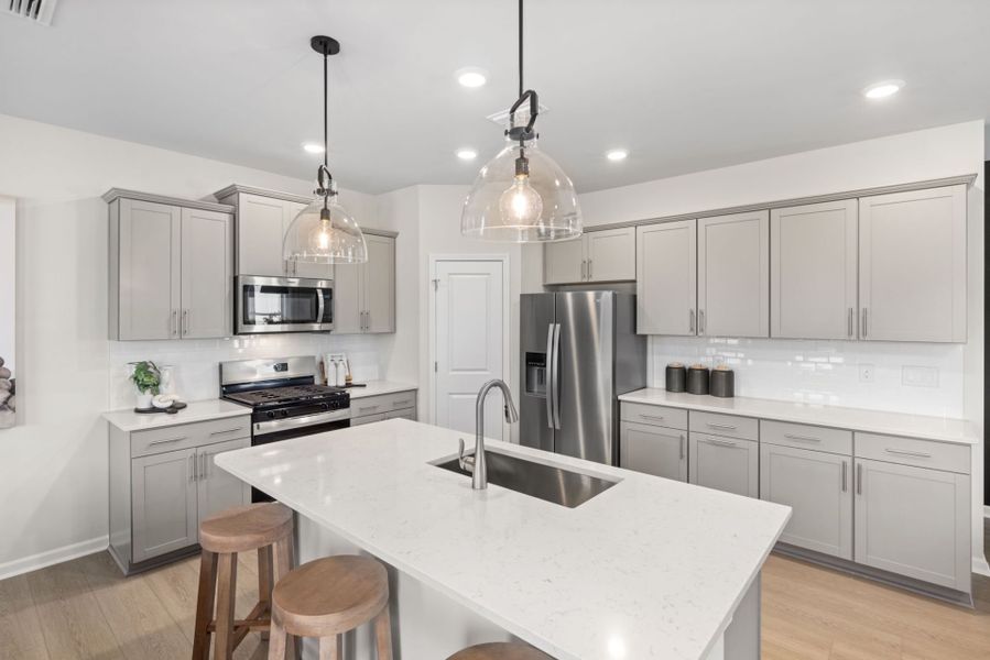 Furnished interior view inside a new home in Huxley, Apex (Image 13). Furnished interior view inside a new home in Huxley, Apex (Image 13).