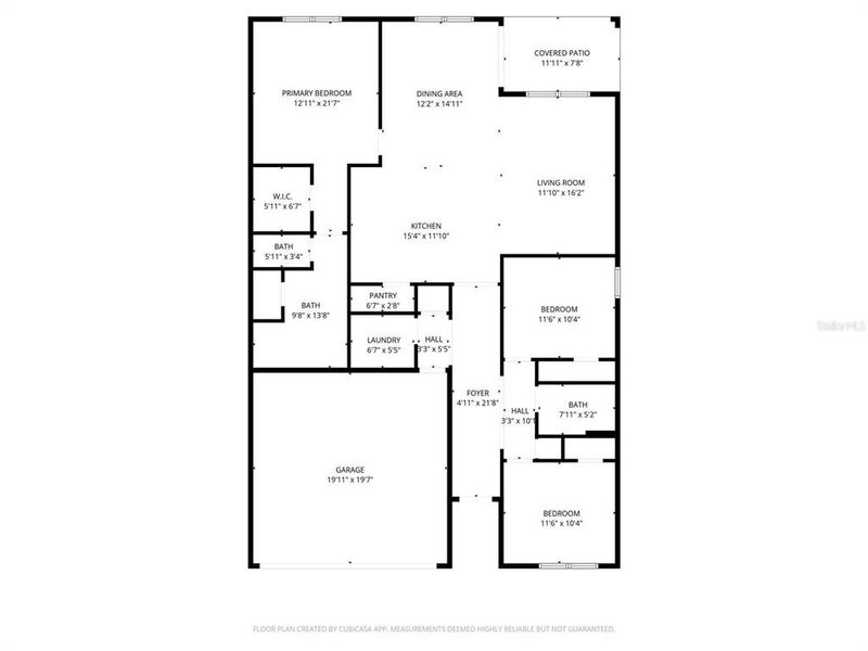 2D floor plan layout of this home in Magnolia Pointe, Umatilla, FL (Image 5).