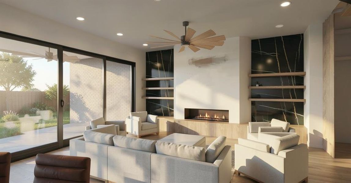 Furnished interior view inside a new home in , Dallas (Image 4).