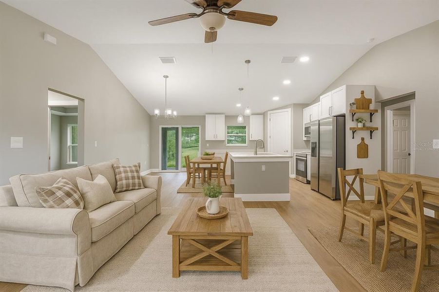 Furnished interior view inside a new home in , Citrus Springs (Image 10).