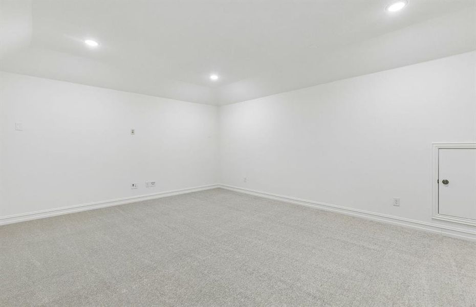 Spacious media room