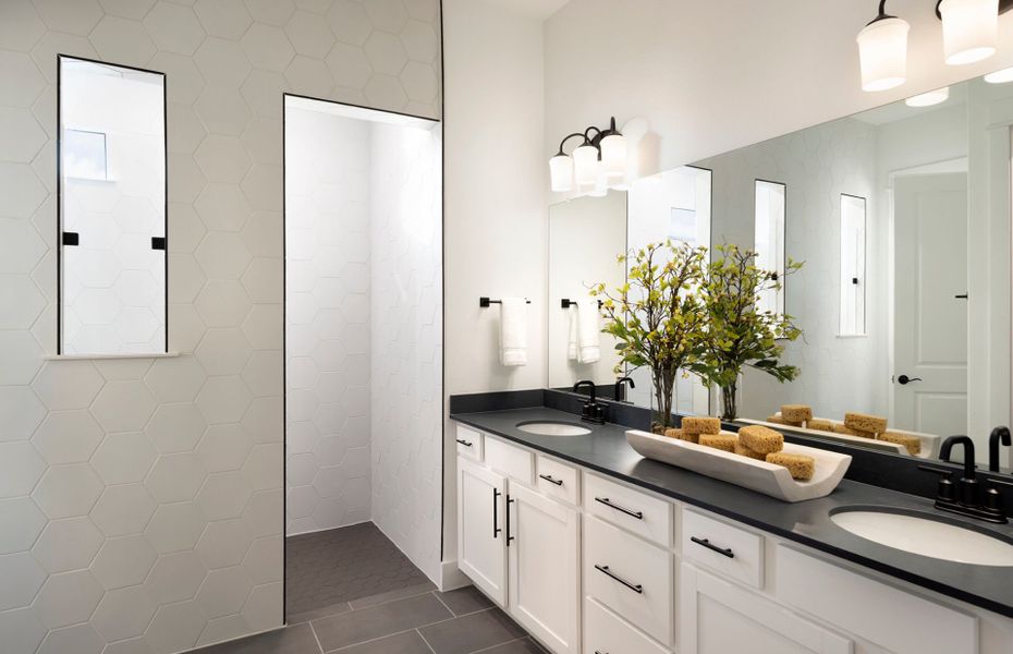 Furnished interior view inside a new home in 6 Creeks, Kyle (Image 15).