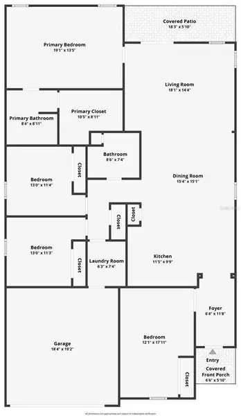 2D floor plan layout of this home in Summerwoods, Parrish, FL (Image 5).