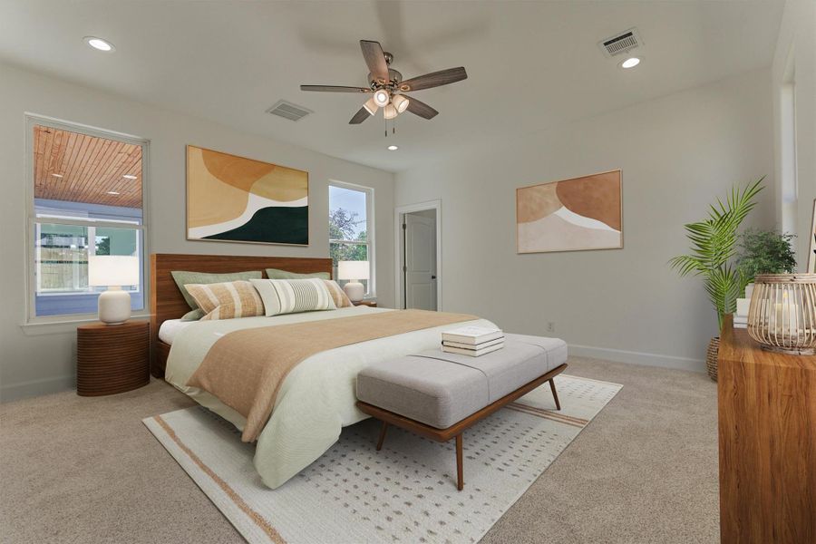 Furnished interior view inside a new home in , Spring (Image 7). Furnished interior view inside a new home in , Spring (Image 7).