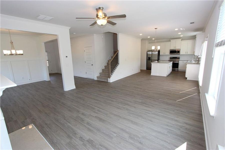 Spacious, unfurnished interior of a new home in Clark Farms, Flowery Branch (Image 12).