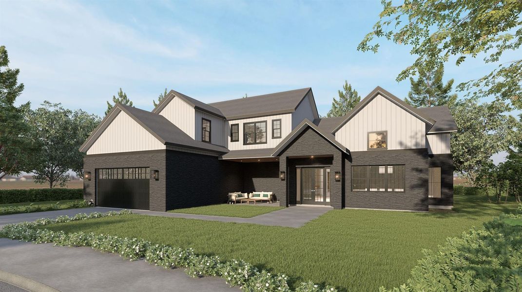 Front exterior of a new home in , Tomball, TX, highlighting curb appeal (Image 1). Front exterior of a new home in , Tomball, TX, highlighting curb appeal (Image 1).