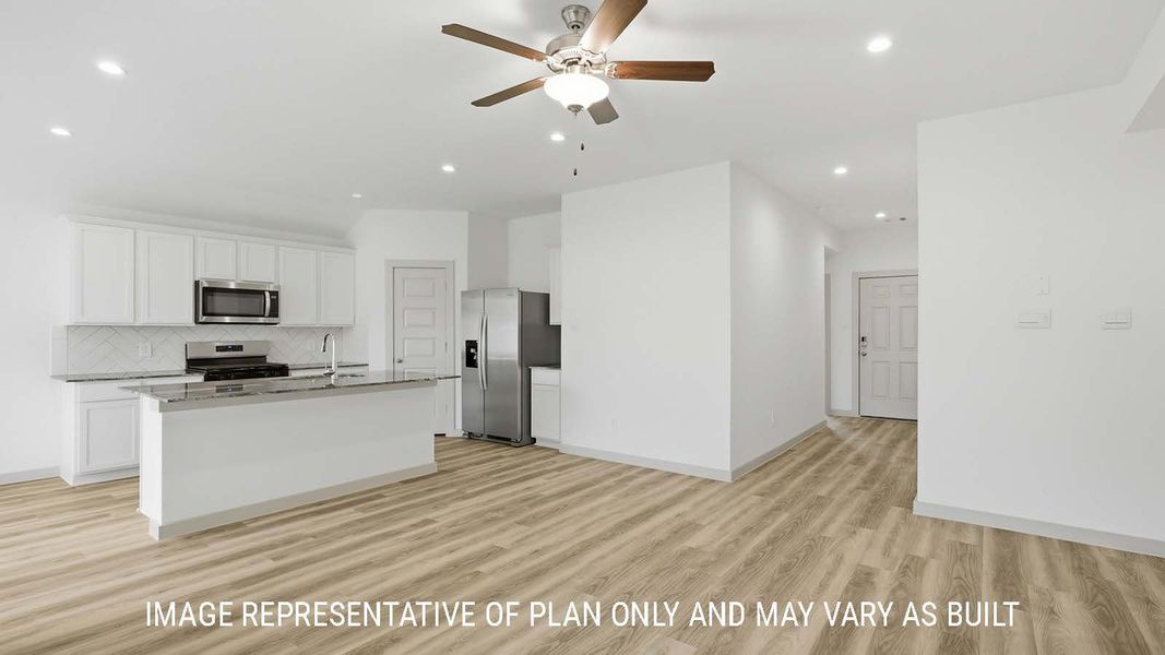 Representative furnished interior of a home built from the Bellvue by D.R. Horton in China Grove, China (Image 4).