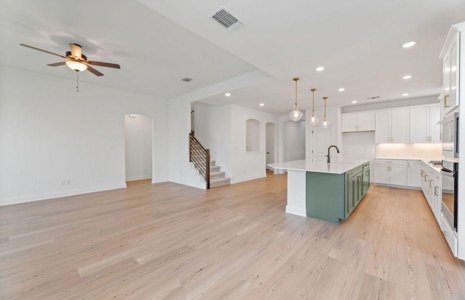 Kitchen Open to Dining and Gathering