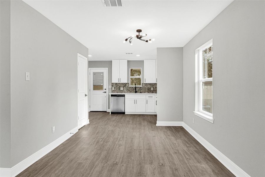Kitchen and dining area Kitchen and dining area