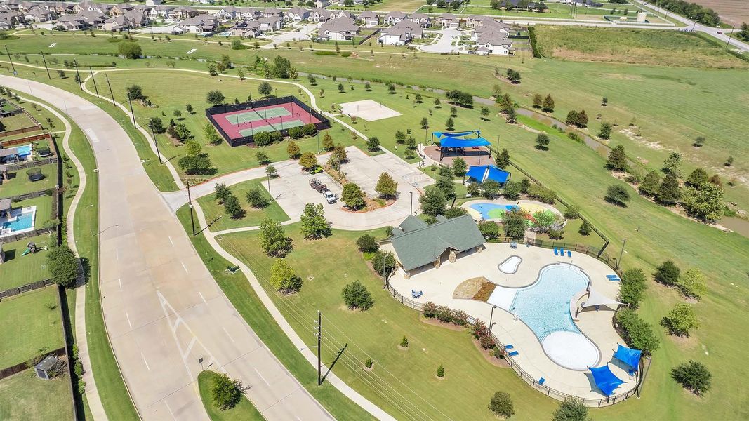 An aerial view of the amazing amenities StoneCreek Estates has to offer.