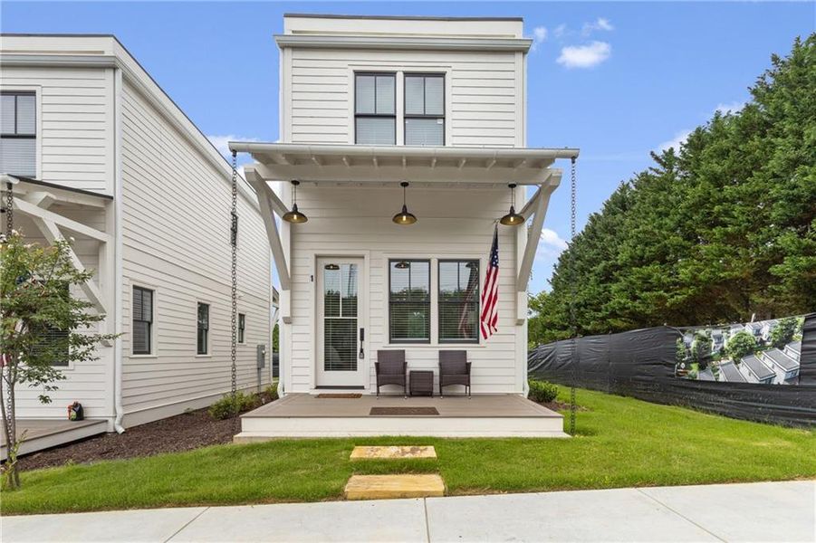 Exterior details and patio area of a home in , Cleveland (Image 2). Exterior details and patio area of a home in , Cleveland (Image 2).