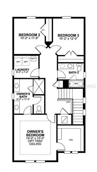2D floor plan layout of this home in Weslyn Park, St. Cloud, FL (Image 4).