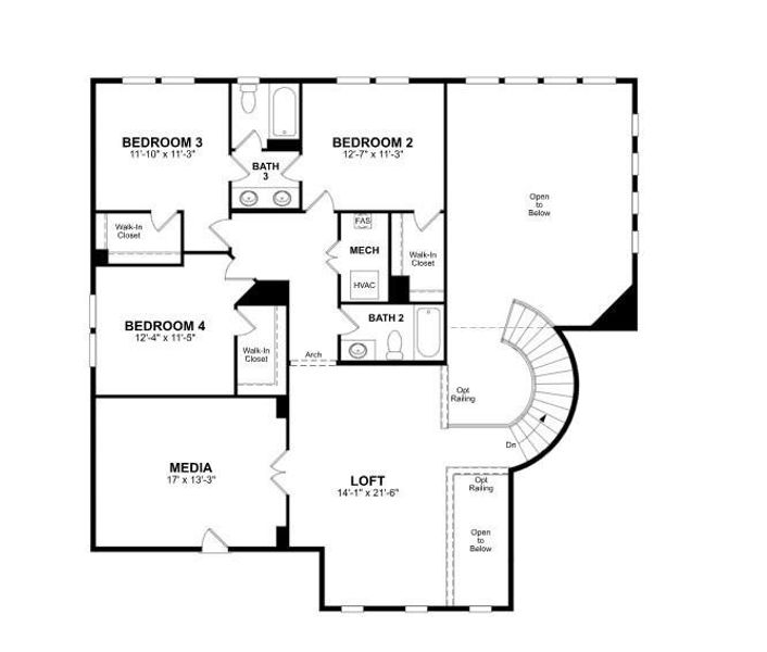 Beazer Homes Lovers Landing Kerrville Floorplan.