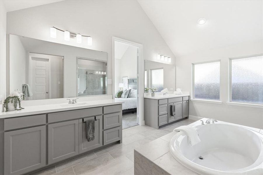 Furnished interior view inside a new home in Watercress 65', Haslet (Image 6). Furnished interior view inside a new home in Watercress 65', Haslet (Image 6).