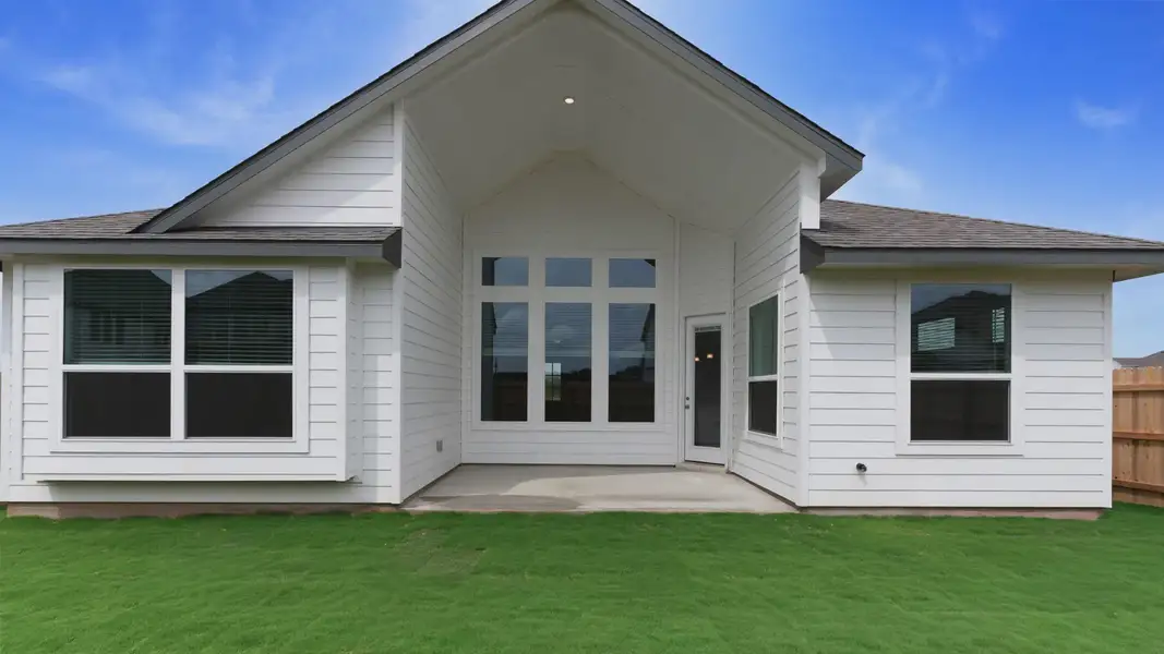 Exterior details and patio area of a home in Santa Rita Ranch, Liberty Hill (Image 4).