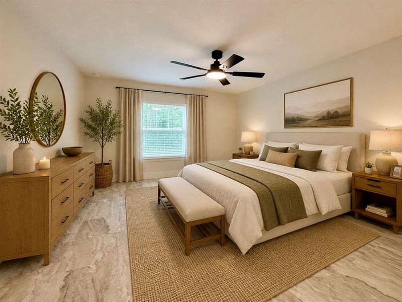 Furnished interior view inside a new home in , Dunnellon (Image 42).